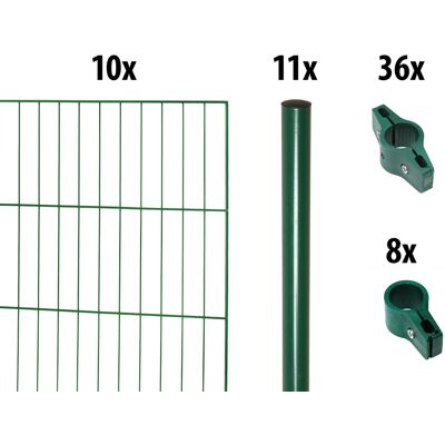 Floraworld Einstabmatten-Zaun Set Classic 20 m 200 x 175 cm inkl. 11 Pfosten 225 cm moosgrün Floraworld Einstabmatten-Zaun Set Classic 20 m 200 x 175 cm inkl. 11 Pfosten 225 cm moosgrün