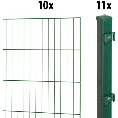 Floraworld Einstabmatten-Zaun Set Classic 20 m 200 x 150 cm inkl. 11 Pfosten 220 cm moosgrün Floraworld Einstabmatten-Zaun Set Classic 20 m 200 x 150 cm inkl. 11 Pfosten 220 cm moosgrün