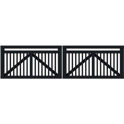 Plus Doppeltor Linea 300 x 80 cm RAL 9005 Schwarz Plus Doppeltor Linea 300 x 80 cm RAL 9005 Schwarz