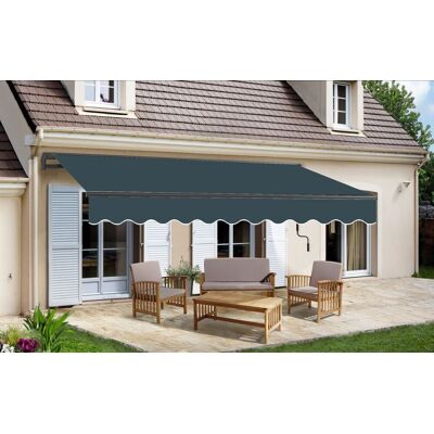 TrendLine Gelenkarm-Markise 4 x 2,5 m anthrazit-schwarz TrendLine Gelenkarm-Markise 4 x 2,5 m anthrazit-schwarz