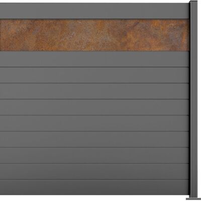 Ambiente Alu-Zaun Erweiterungsset Paneel 150 grau 187 x 184,2 cm Ambiente Alu-Zaun Erweiterungsset Paneel 150 grau 187 x 184,2 cm