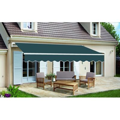 TrendLine - Gelenkarm-Markise 4 x 2,5 m anthrazit-weiß - 400 cm - 250 cm - Markise TrendLine - Gelenkarm-Markise 4 x 2,5 m anthrazit-weiß - 400 cm - 250 cm - Markise