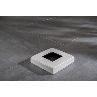 Ambiente Aluminium-Abdeckkappe 145 x 145 x 28 mm, Eloxal Silber Ambiente Aluminium-Abdeckkappe 145 x 145 x 28 mm, Eloxal Silber