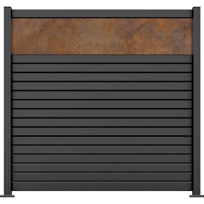 Ambiente Alu-Zaun Grundset Rhombus MINI 187 x 184,2 cm anthrazit Ambiente Alu-Zaun Grundset Rhombus MINI 187 x 184,2 cm anthrazit