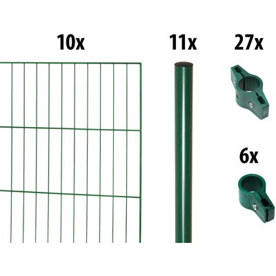 Floraworld Einstabmatten-Zaun Set Classic 20 m 200 x 125 cm inkl. 11 Pfosten 175 cm moosgrün Floraworld Einstabmatten-Zaun Set Classic 20 m 200 x 125 cm inkl. 11 Pfosten 175 cm moosgrün