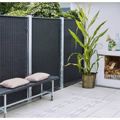 Plus Zaunelement Trend 115 x 170 cm schwarz Plus Zaunelement Trend 115 x 170 cm schwarz