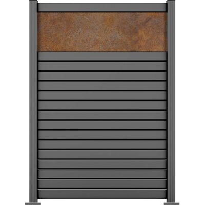 Ambiente Alu-Zaun Grundset Rhombus MINI 187 x 124,2 cm grau Ambiente Alu-Zaun Grundset Rhombus MINI 187 x 124,2 cm grau