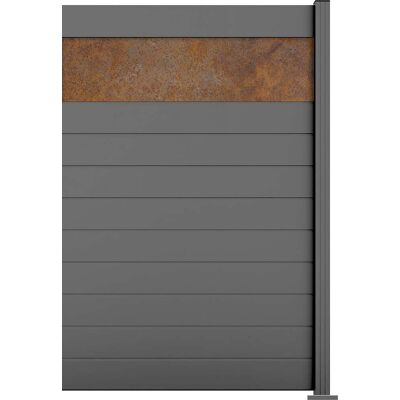 Ambiente Alu-Zaun Erweiterungsset Paneel 150 grau 187 x 124,2 cm Ambiente Alu-Zaun Erweiterungsset Paneel 150 grau 187 x 124,2 cm