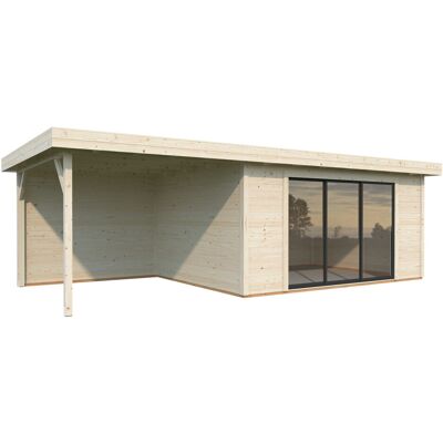 Palmako Gartenhaus Lydia 728 x 330 cm mit Schiebetüren naturbelassen Palmako Gartenhaus Lydia 728 x 330 cm mit Schiebetüren naturbelassen