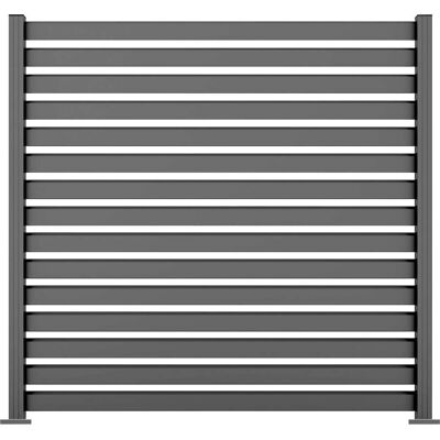 Ambiente Alu-Zaun Grundset Rhombus MAXI 187 x 184,2 cm grau Ambiente Alu-Zaun Grundset Rhombus MAXI 187 x 184,2 cm grau
