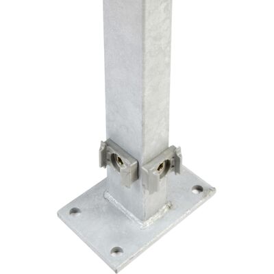 FLORAWORLD - Eckpfosten Stahl - silberfarben - 149.3 cm - Fence post FLORAWORLD - Eckpfosten Stahl - silberfarben - 149.3 cm - Fence post