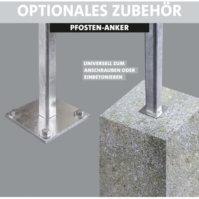 Ambiente Pfostenanker zum Anschrauben/Einbetonieren Stahl Verzinkt Ambiente Pfostenanker zum Anschrauben/Einbetonieren Stahl Verzinkt