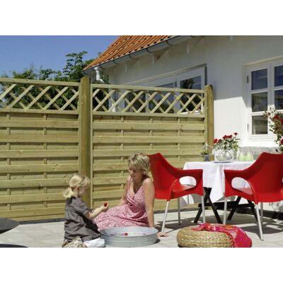 Plus Zaun Bergen mit Rankgitter 180 x 180 cm Druckimprägniert Plus Zaun Bergen mit Rankgitter 180 x 180 cm Druckimprägniert
