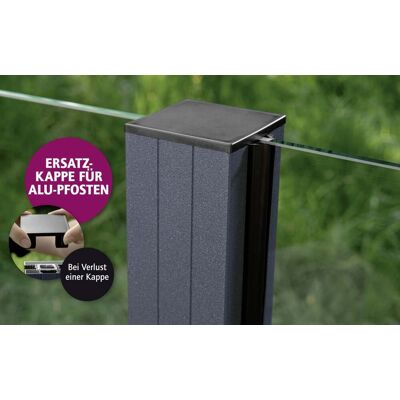 Ambiente Ersatzkappe oben für Alumiunium-Pfosten 68 x 68 mm Ambiente Ersatzkappe oben für Alumiunium-Pfosten 68 x 68 mm
