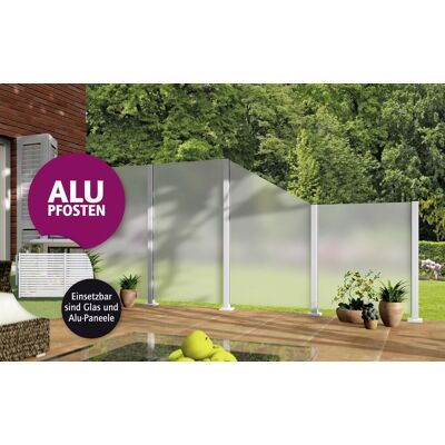Ambiente Aluminium-Pfosten 187 cm, 68 x 68 mm, Verkehrsweiß Struktur 9016 Ambiente Aluminium-Pfosten 187 cm, 68 x 68 mm, Verkehrsweiß Struktur 9016