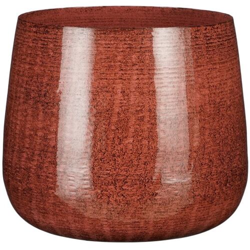 Mica Decorations Blumentopf Eisen Benson Ø 23 x 20 cm dunkel rot