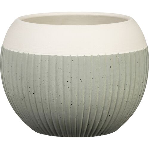 Scheurich Übertopf Serie Verde 719 Keramik grün-beige Ø 12 x 12 cm