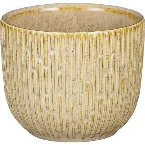 Mica Decorations Übertopf Keramik Sara hellbraun Ø 8 x 6 cm