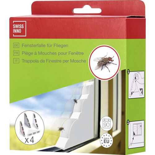 Swissinno Natural Control Fensterfalle für Fliegen 4er Set