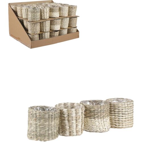 Weitere Übertopf Alexis Ø 10 x 9 cm weiß-beige