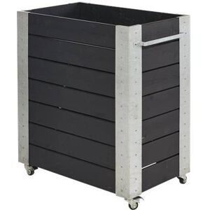Plus Blumenkasten Cubic 87 x 50 x 95 cm schwarz mit Räder Plus Blumenkasten Cubic 87 x 50 x 95 cm schwarz mit Räder