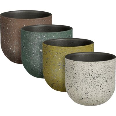 Mica Decorations Blumentopf Terrakotta Nora Ø 14 x 13 cm - 4 fach sortiert Mica Decorations Blumentopf Terrakotta Nora Ø 14 x 13 cm - 4 fach sortiert