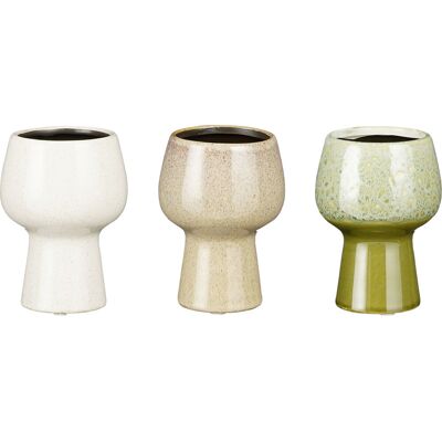 Mica Decorations Mica Pflanzkübel Ø 9,5cm - Hellgrün, Taupe, Weiß - Pflanzkübel Mica Decorations Mica Pflanzkübel Ø 9,5cm - Hellgrün, Taupe, Weiß - Pflanzkübel