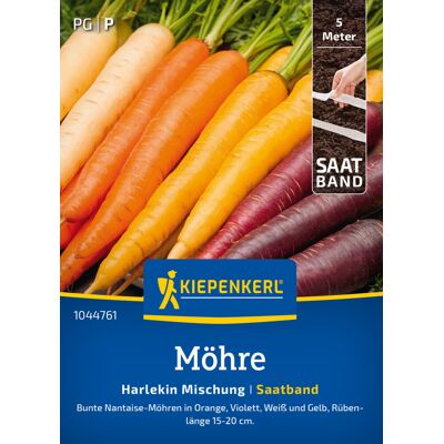Kiepenkerl Saatgut Möhren Harlekin Mischung F1 Saatband für ca. 1,25 – 1,5 m² Kiepenkerl Saatgut Möhren Harlekin Mischung F1 Saatband für ca. 1,25 – 1,5 m²