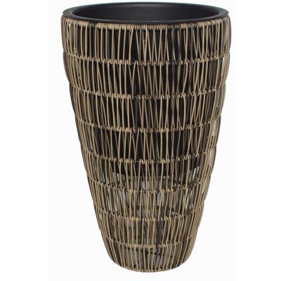 TrendLine Polyrattan Pflanztopf Ø30x48cm mit Einsatz TrendLine Polyrattan Pflanztopf Ø30x48cm mit Einsatz