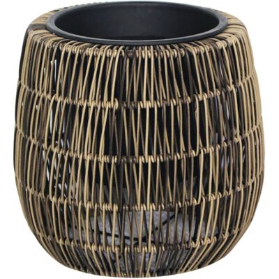 TrendLine Polyrattan Pflanztopf Ø 28 x 26 cm braun TrendLine Polyrattan Pflanztopf Ø 28 x 26 cm braun