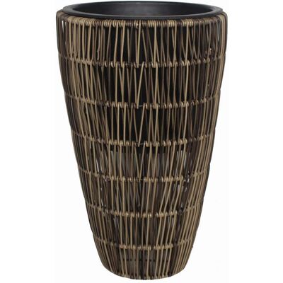 TrendLine Polyrattan Pflanztopf Ø26x42cm mit Einsatz TrendLine Polyrattan Pflanztopf Ø26x42cm mit Einsatz
