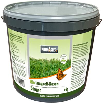 Primaster Bio Langzeit Rasendünger 6 kg für 240 m² Primaster Bio Langzeit Rasendünger 6 kg für 240 m²