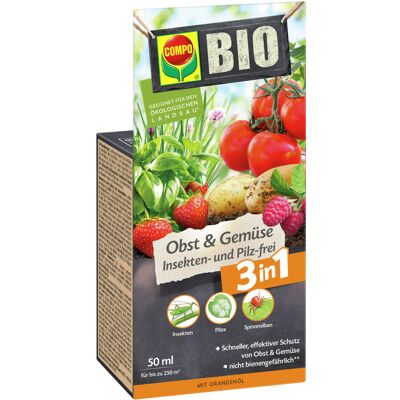 Compo Bio Schutzmittel für Obst & Gemüse Insekten- und Pilzfrei 3in1 50 ml Compo Bio Schutzmittel für Obst & Gemüse Insekten- und Pilzfrei 3in1 50 ml
