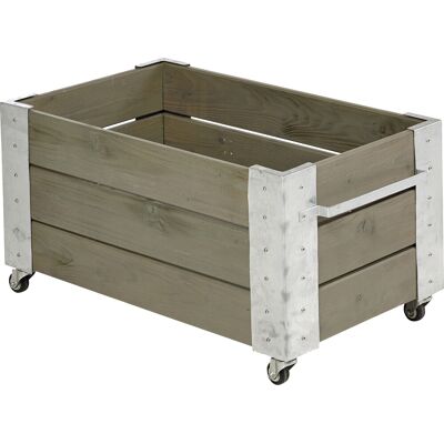 Plus Blumenkasten Cubic 87 x 50 x 47 cm graubraun mit Räder Plus Blumenkasten Cubic 87 x 50 x 47 cm graubraun mit Räder