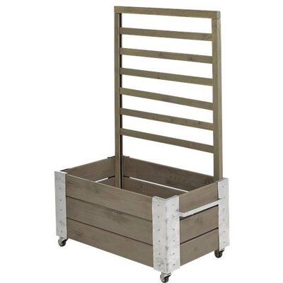 Plus Blumenkasten Cubic 87 x 50 x 130 cm graubraun mit Räder Plus Blumenkasten Cubic 87 x 50 x 130 cm graubraun mit Räder