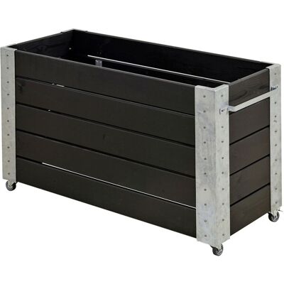 Plus Blumenkasten Cubic mit Räder Druckimprägniert RAL 9005 Schwarz Plus Blumenkasten Cubic mit Räder Druckimprägniert RAL 9005 Schwarz