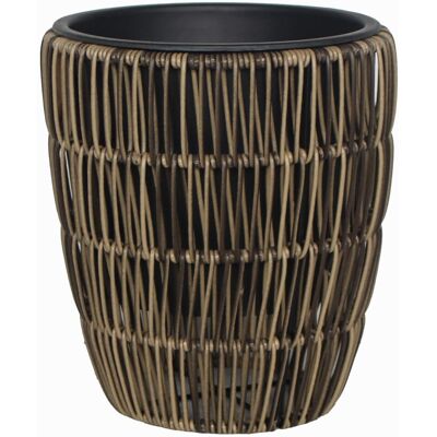 TrendLine Polyrattan Pflanztopf Ø21x24cm mit Einsatz TrendLine Polyrattan Pflanztopf Ø21x24cm mit Einsatz