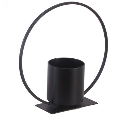 TrendLine Pflanztopf Metall Ø 10 x 30 cm schwarz TrendLine Pflanztopf Metall Ø 10 x 30 cm schwarz