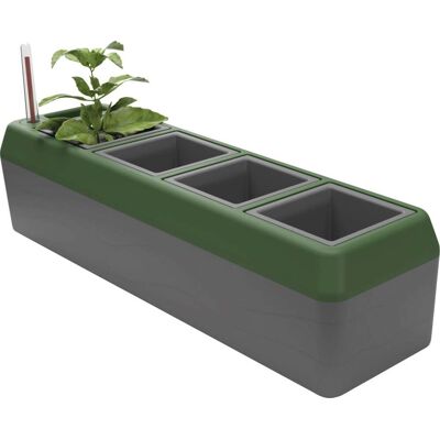 Bio Green BioGreen Fensterbank-Kräuterbeet Provence Kunststoff 42 x 12 x 11 cm grau-grün Bio Green BioGreen Fensterbank-Kräuterbeet Provence Kunststoff 42 x 12 x 11 cm grau-grün