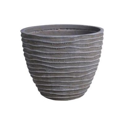 TrendLine Pflanztopf Ø 31,5 x 24,8 cm grau gerillt TrendLine Pflanztopf Ø 31,5 x 24,8 cm grau gerillt