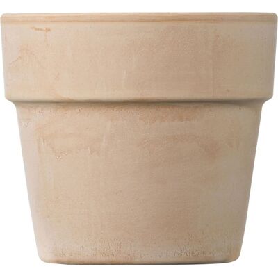 Deroma Cache Pot Rond Terre Cuite Perfetto White - 13 X H.11 6 Cm Deroma Cache Pot Rond Terre Cuite Perfetto White - 13 X H.11 6 Cm