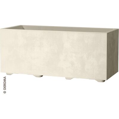 Deroma Pflanzkasten Millennium Kunststoff 78 cm perlweiß mit Ablauflöchern Deroma Pflanzkasten Millennium Kunststoff 78 cm perlweiß mit Ablauflöchern