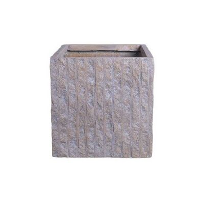 TrendLine Pflanztopf 32 x 32 x 32 cm grau braun strukturiert TrendLine Pflanztopf 32 x 32 x 32 cm grau braun strukturiert