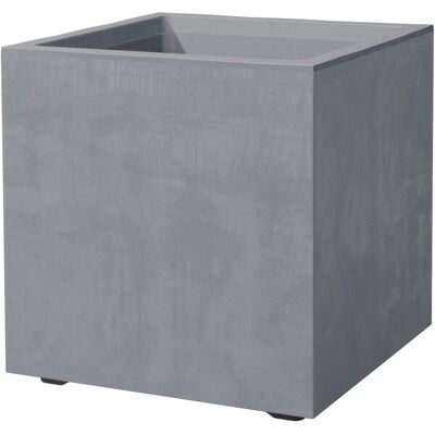 Deroma Pflanztopf Quadro Millennium Kunststoff 39 cm aschgrau mit Ablauflöchern Deroma Pflanztopf Quadro Millennium Kunststoff 39 cm aschgrau mit Ablauflöchern