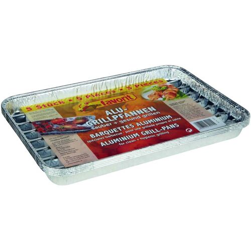 Favorit Alu-Grillpfanne eckig 5 Stück