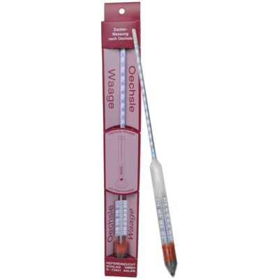 Vina Aräometer Mostwaage mit Thermometer 0 - 130°Oe Vina Aräometer Mostwaage mit Thermometer 0 - 130°Oe