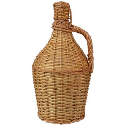 Vina Demijohn 5 L mit Schutzkorb aus Weidegeflecht Vina Demijohn 5 L mit Schutzkorb aus Weidegeflecht