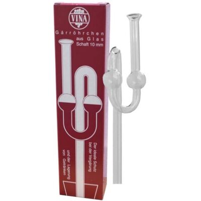 Vina Glasgärröhrchen für Glasballons 10 mm 2 Kugeln Vina Glasgärröhrchen für Glasballons 10 mm 2 Kugeln