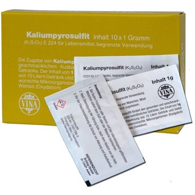 Vina Kaliumpyrosulfit 10 x 1 g Vina Kaliumpyrosulfit 10 x 1 g