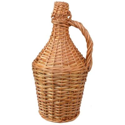 Vina Demijohn 1 L mit Schutzkorb aus Weidegeflecht Vina Demijohn 1 L mit Schutzkorb aus Weidegeflecht